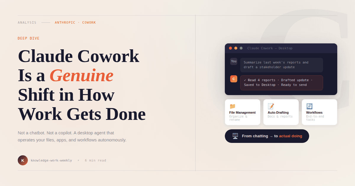 claude cowork is a genuine shift in how work gets done
