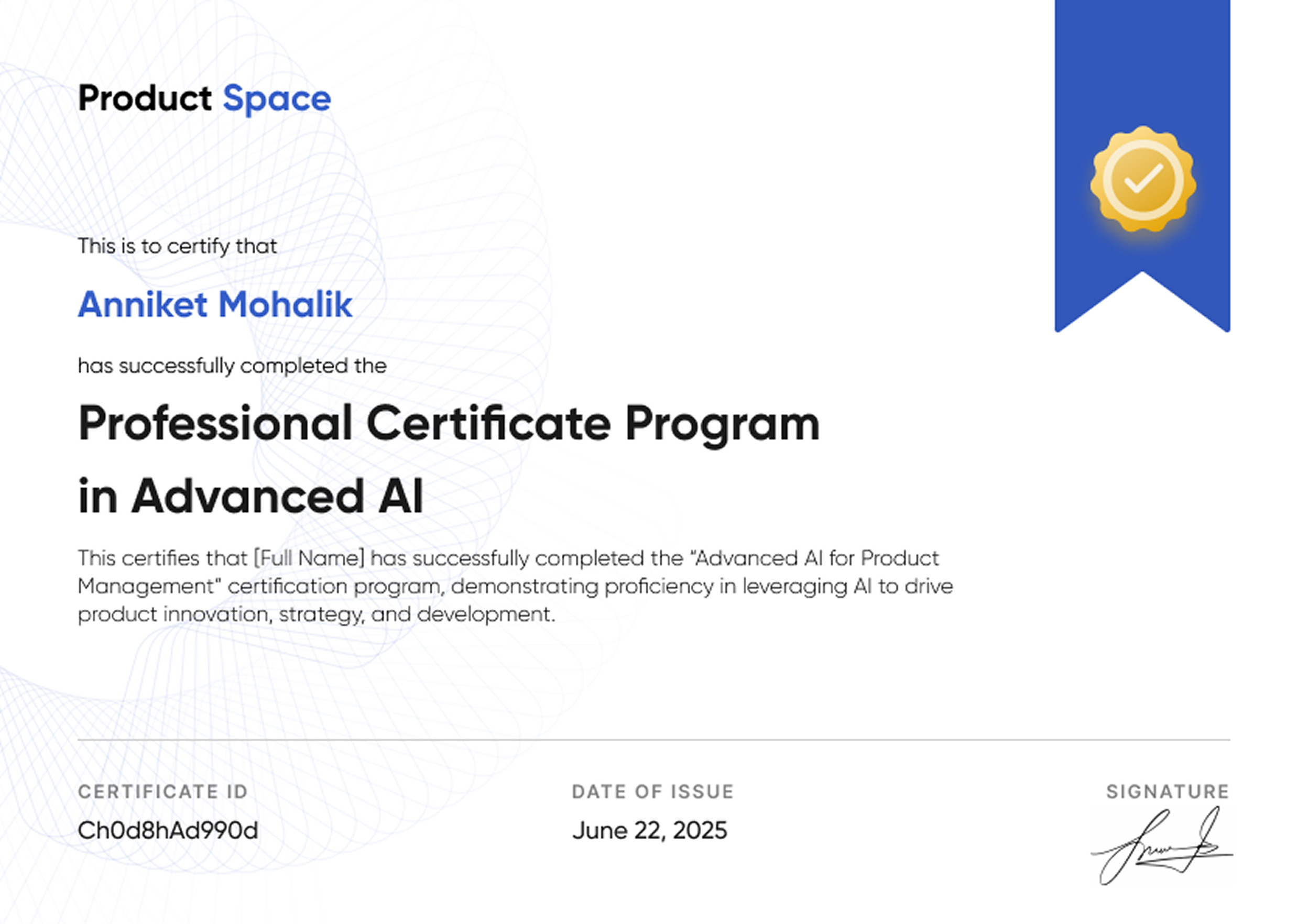 certificate