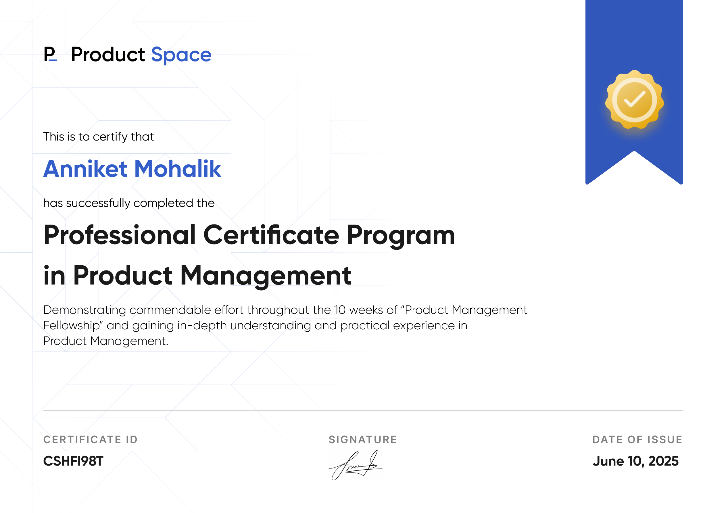 certificate